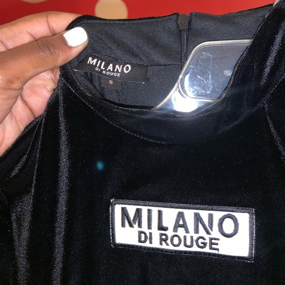 Black knee length Milano dress